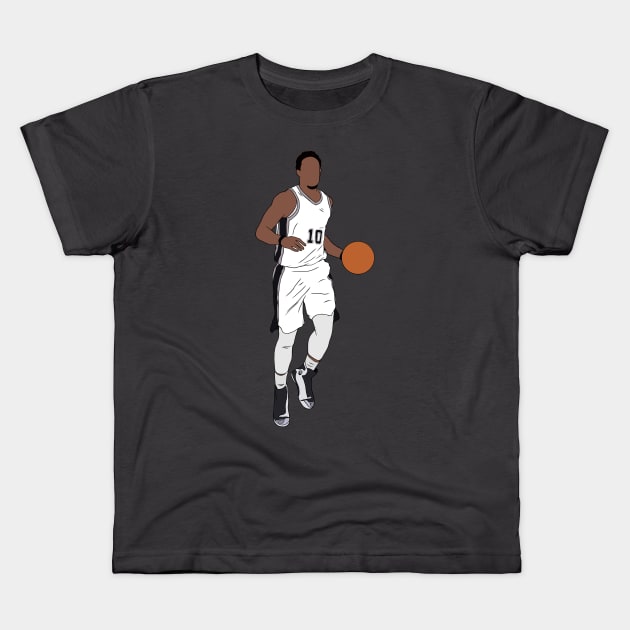 DeMar Derozan Spurs Kids T-Shirt by rattraptees